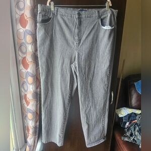 Basic Editions Women's Straight Leg Jeans - Gray Size 24W